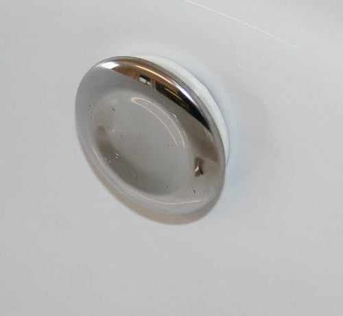 Solid Disc Chromed Overflow Cover for Basins