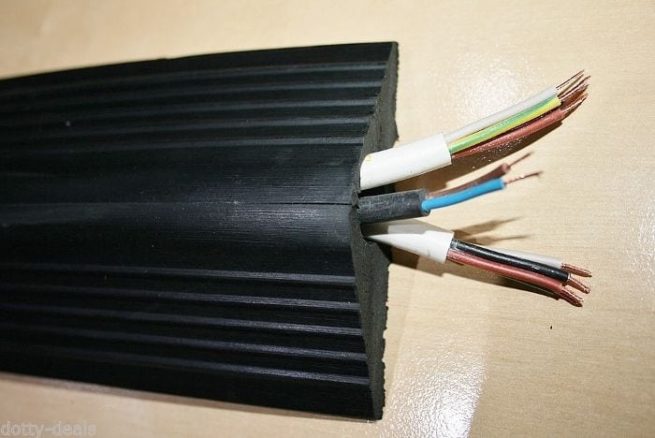 Cables Inside Rubber Trunking