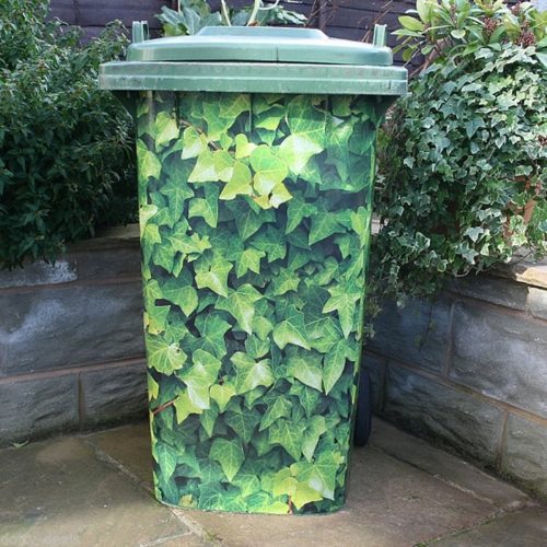 Ivy Wheelie Bin Cover 4x Vinyl Self Adhesive Sheets for 1x Bin