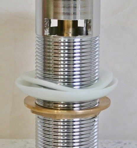 Chromed Click Clack Pop up Plug with Overflow Extra Long for Sinks