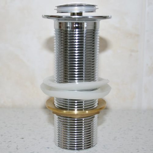 Chromed Click Clack Pop up Plug with Non Overflow Extra Long for Sinks